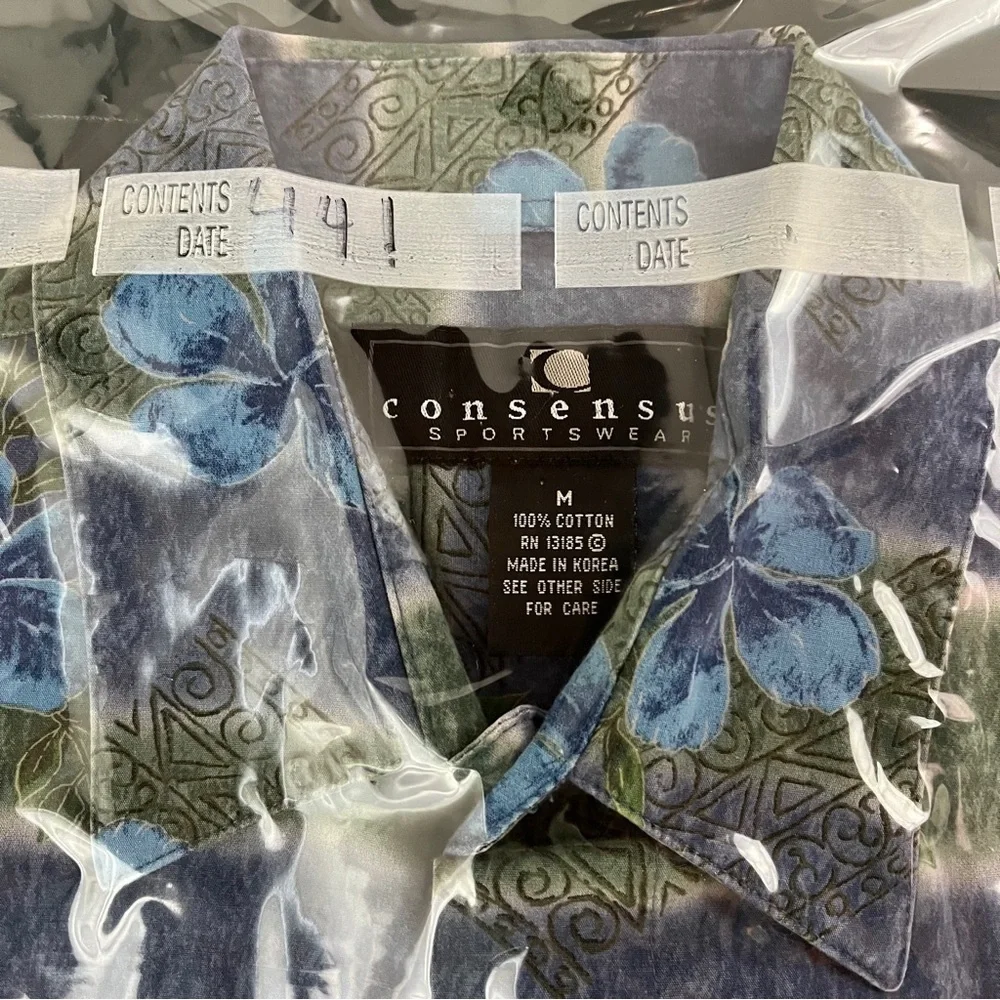Vintage Consensus Sportswear Polo Shirt M Hawaiian (441) - Picture 7 of 7